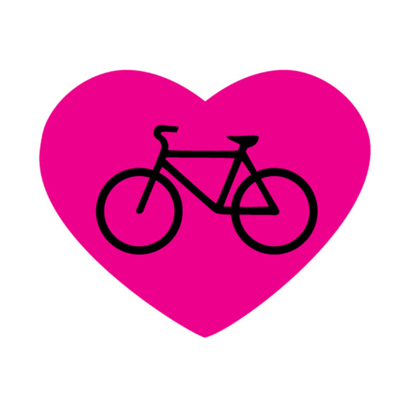 Pink Heart with Bike