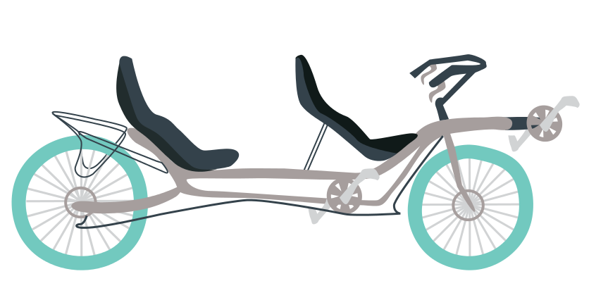 Tandem Recumbent Bike